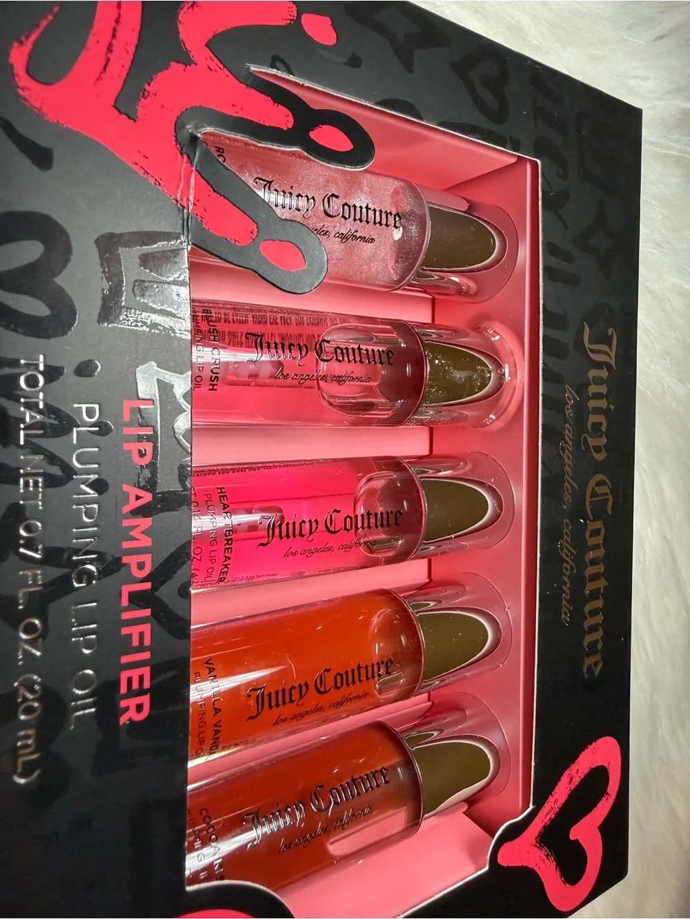 Juicy Couture Lip Amplifier Set — Pink, Coral & Red Glosses